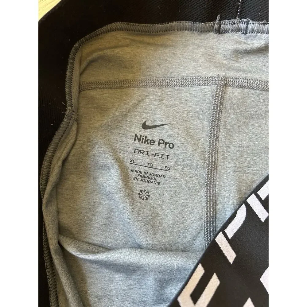 NIKE Women's Dri-FIT Pro Grx Training Leggings Heather Gray Running Sporty XL